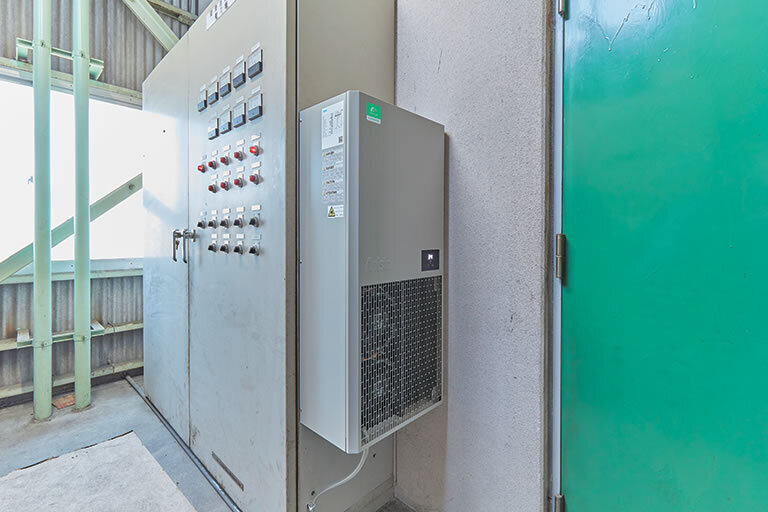 Cooling of panel for utility facilities