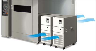 One-way exhaust structure (air cooling type)

